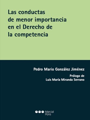 cover image of Las conductas de menor importancia en el Derecho de la competencia